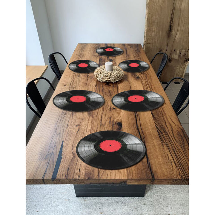 Conjunto de Trevo Bertoni, 6 peças, redondo, 33 cm, design em vinil