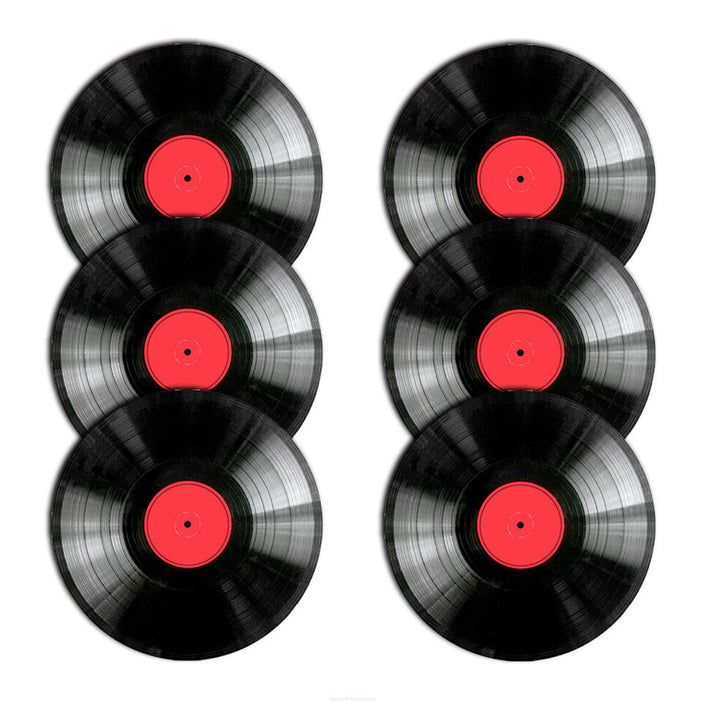 Conjunto de Trevo Bertoni, 6 peças, redondo, 33 cm, design em vinil