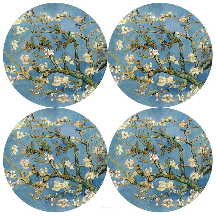 Conjunto de Trivet Bertoni Arco Design, 4 peças, redondo, 33 cm, cor amêndoa