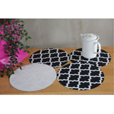 Conjunto de Trevo Bertoni Arco Design, 4 peças, redondo, 33 cm, Marrocos Noite