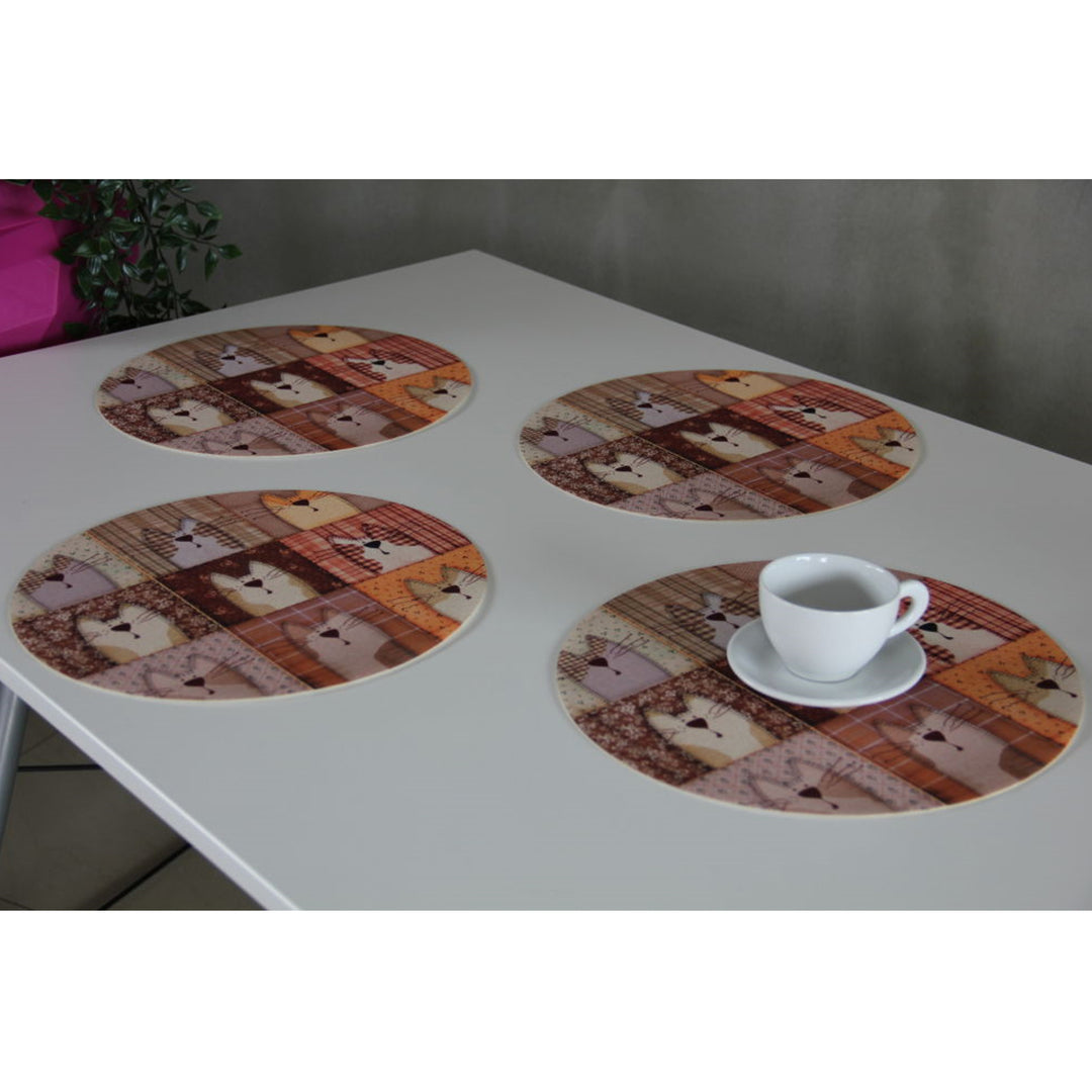 Conjunto de Trivet Bertoni Arco Design, 4 peças, redondo, 33 cm, Pexeso Bege