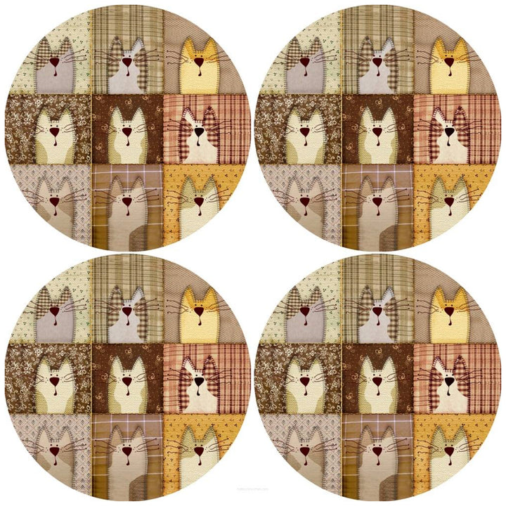 Conjunto de Trivet Bertoni Arco Design, 4 peças, redondo, 33 cm, Pexeso Bege