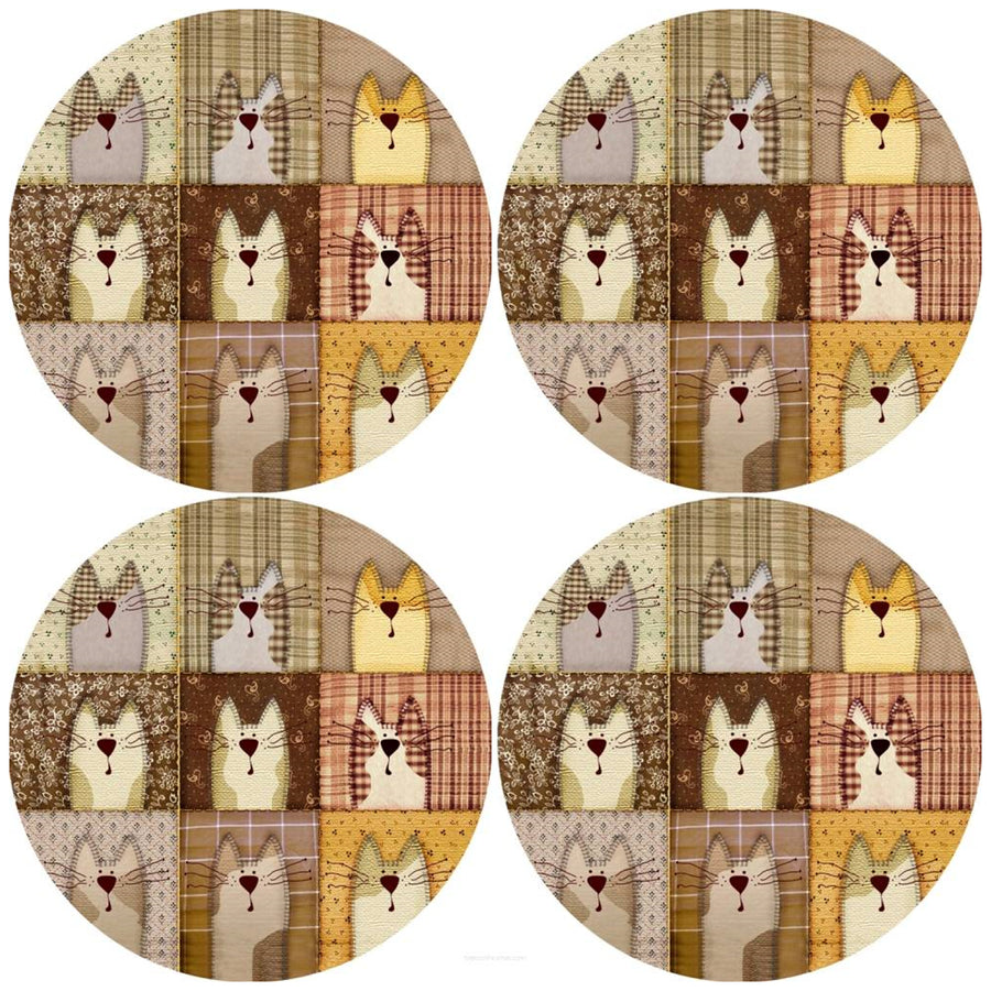 Conjunto de Trivet Bertoni Arco Design, 4 peças, redondo, 33 cm, Pexeso Bege