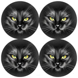 Arco Design Juego de salvamanteles Bertoni, 4 piezas, redondo, 33 cm, Nero
