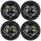 Arco Design Juego de salvamanteles Bertoni, 4 piezas, redondo, 33 cm, Nero