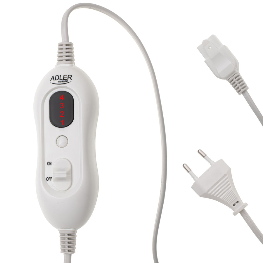 Cinturón lumbar calefactor Adler, 4 ajustes de temperatura, potencia 100W, mando a distancia LCD, AD 7437
