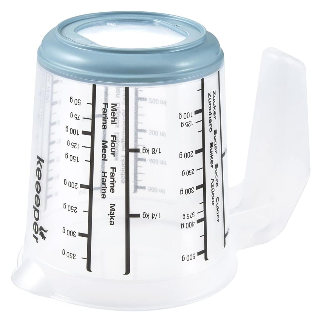 Jarra de medição Keeper com base e pega antiderrapantes, 500 ml, Massimo, azul nórdico