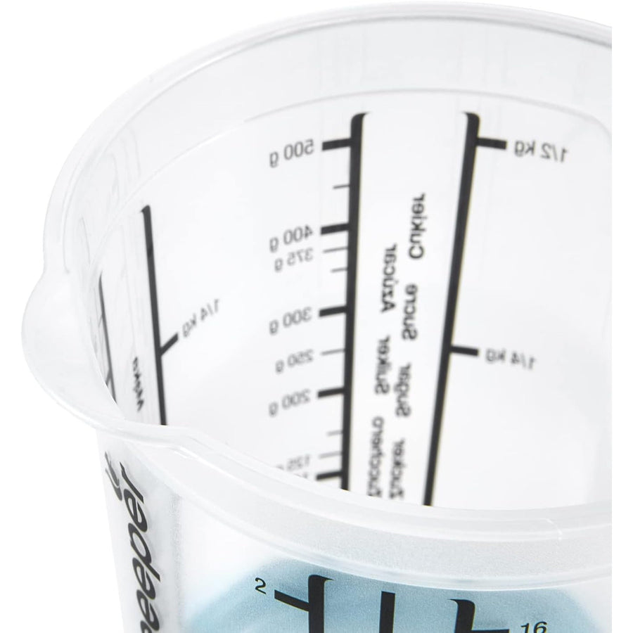 Jarra de medição Keeper com base e pega antiderrapantes, 500 ml, Massimo, azul nórdico