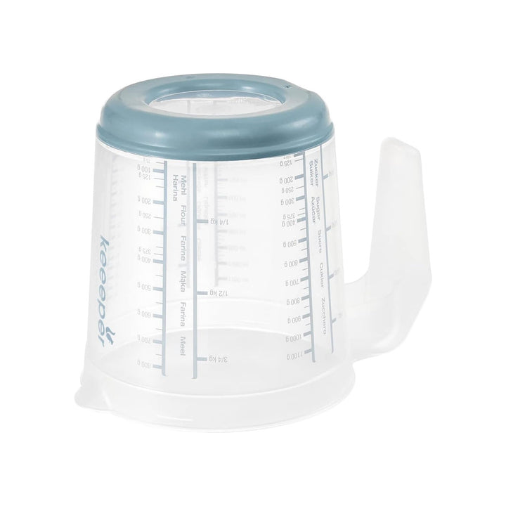 Keeeper Matteo Juego de cocina jarra con tapa, tapón y exprimidor de cítricos, Capacidad 1 l, 14x15 cm, Color azul nórdico