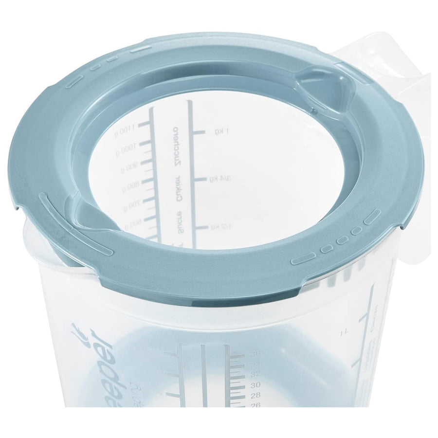 Conjunto de Cozinha Keeeper Matteo Jarro com Tampa, Rolha e Espremedor de Citrinos, Capacidade 1 L, 14 x 15 cm, Azul Nórdico