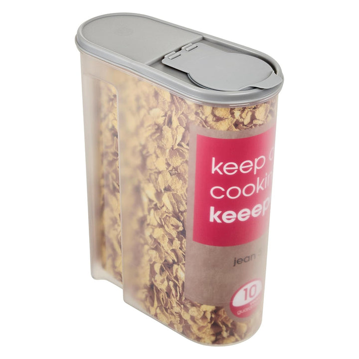 Recipiente para Cereais Keeper, Laterais Transparentes, 5L, Jean