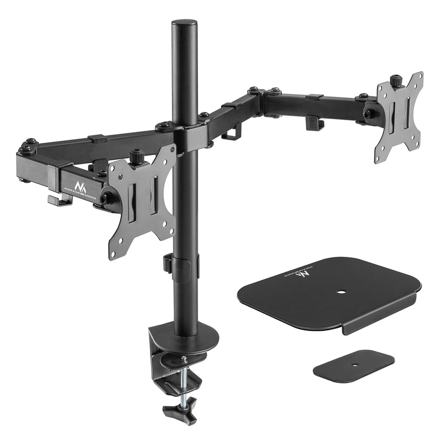 Suporte de secretária Maclean MC-884 + MC-929 para 2 monitores LCD, 17-32", 2x 8 kg