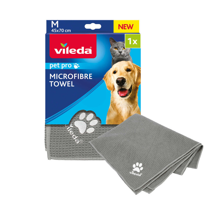 Toalha Vileda Pet, Toalha Microfibra, Tamanho M, Pet Pro