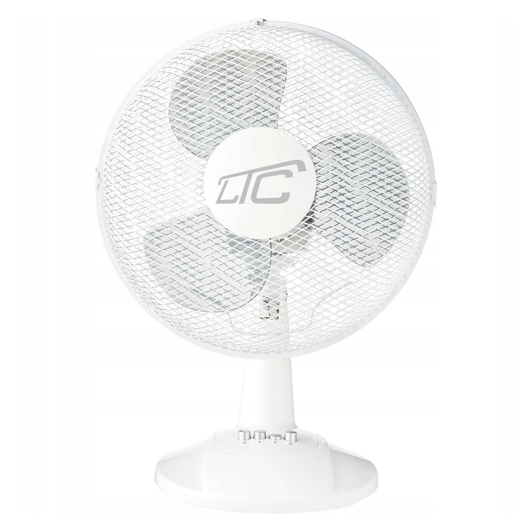 Ventilador de mesa oscilante LTC, ângulo ajustável, 38 W, branco, LXWT20