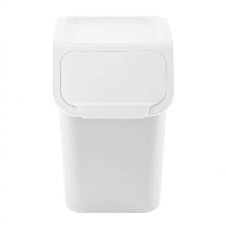Balde do Lixo de Reciclagem Practic, Balde do Lixo de 25 Litros, Branco, Bini 10100310