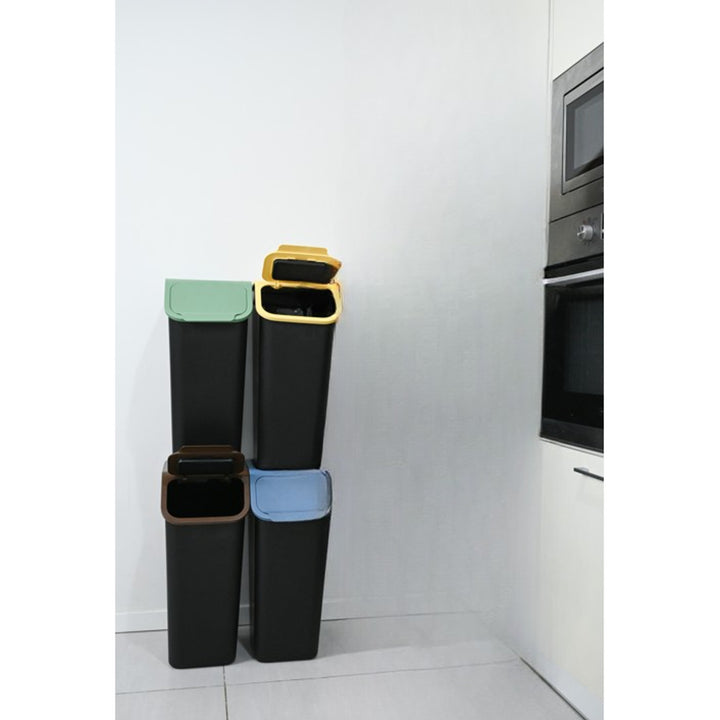 Conjunto de Contentores Practic Bini, Segregação de Resíduos, 4 Latas de Lixo de 35L, Preto, 10103435