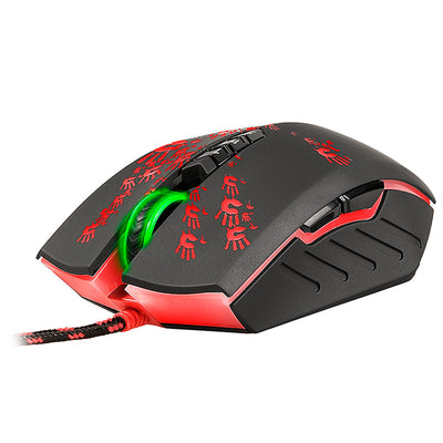 Rato gaming A4TECH BLOODY, 6200 DPI, retroiluminação RGB, Blazing A60 (ligado)
