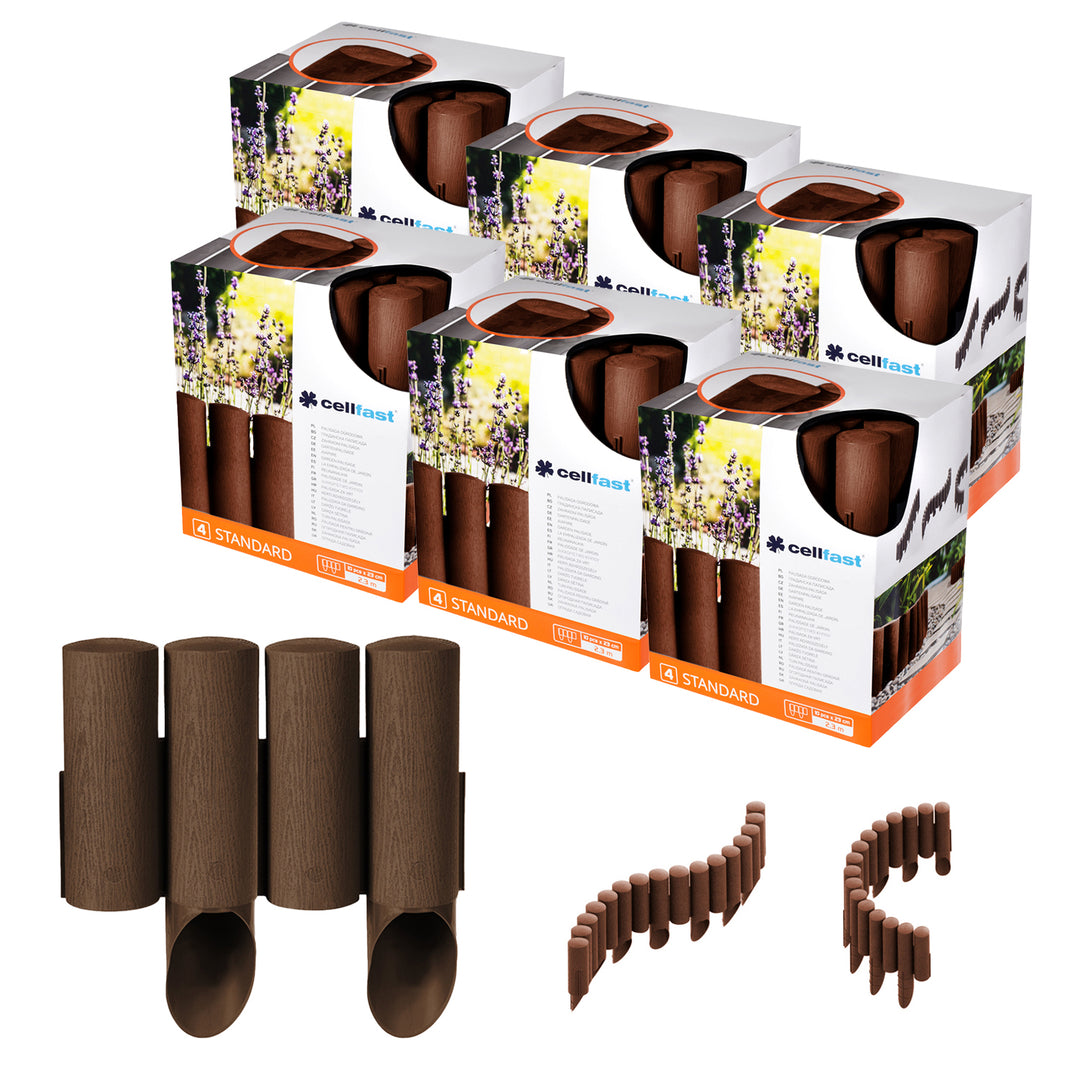 Vedação de jardim Cellfast, resistente à geada, 13,8 m, castanho