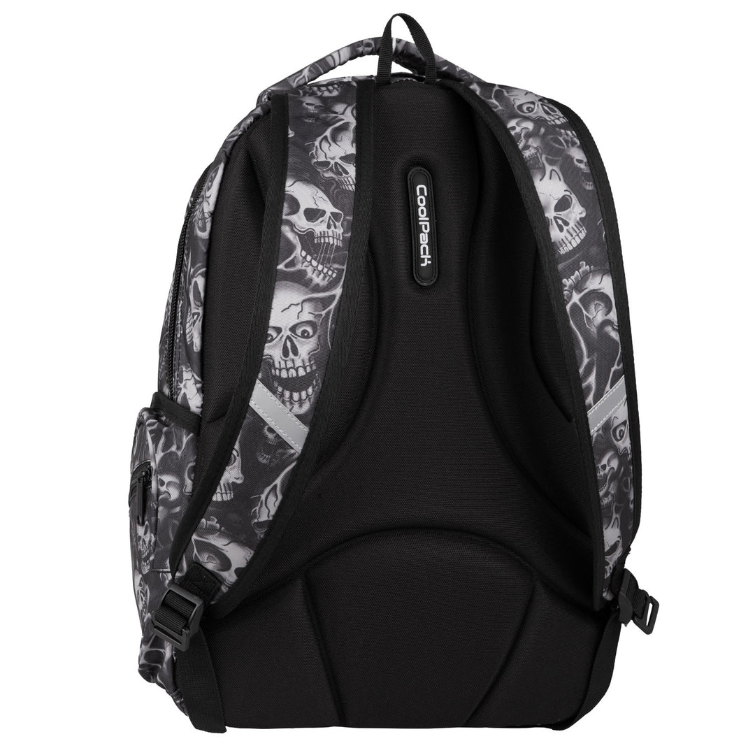 Mochila escolar CoolPack Skulls para jovens, espaçosa e confortável F024721