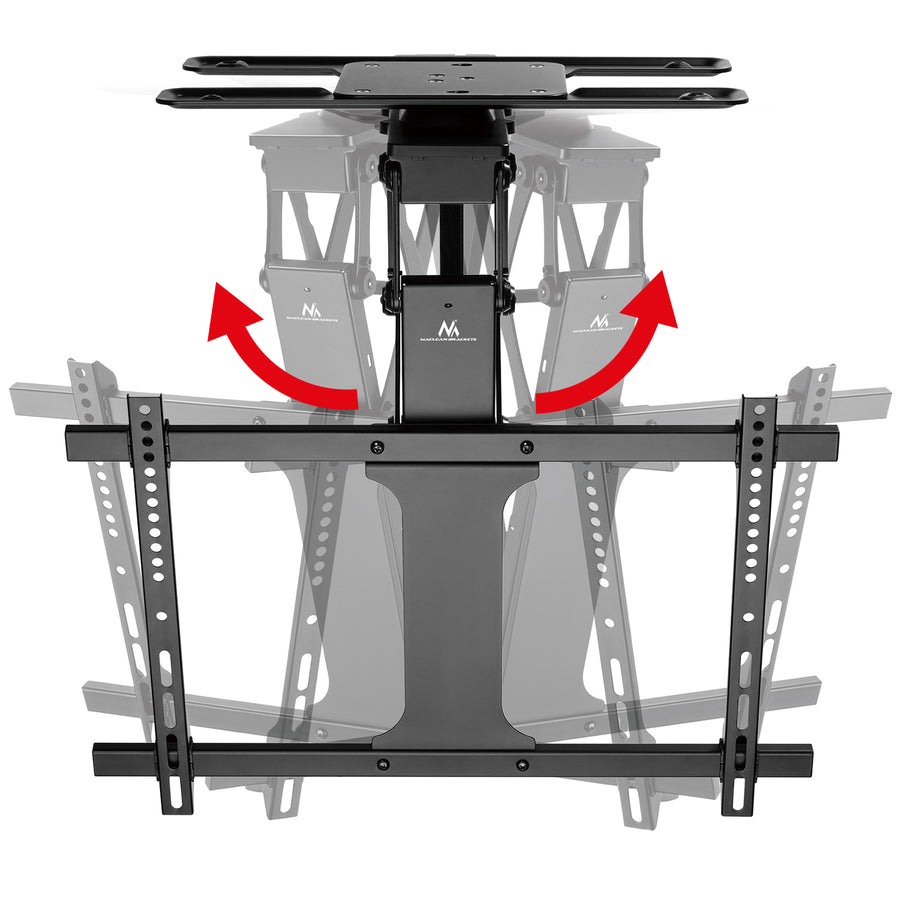 Suporte elétrico de teto para TV Maclean MC-490, suporte para TV TUYA, VESA máx. 600x400, rotação de 90°, 32"-75", carga máxima de 35 kg