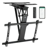 Suporte elétrico de teto para TV Maclean MC-490, suporte para TV TUYA, VESA máx. 600x400, rotação de 90°, 32"-75", carga máxima de 35 kg