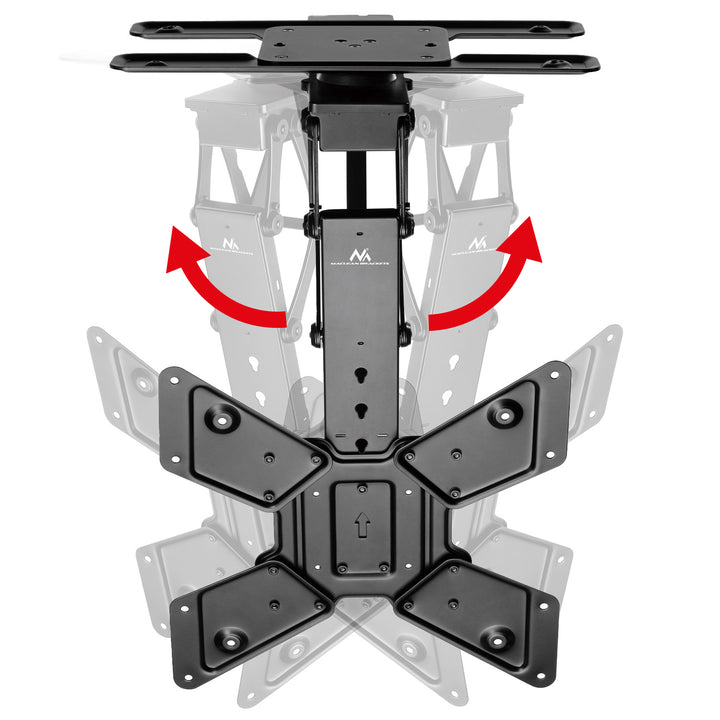 Suporte elétrico de teto para TV Maclean MC-491, suporte para TV TUYA, VESA máx. 600x400, rotação de 90°, 23"-65", carga máxima de 30 kg