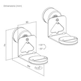 Suporte de parede Maclean MC-495 para colunas Sonos, Sonos Era 100 e 300, pacote de 2