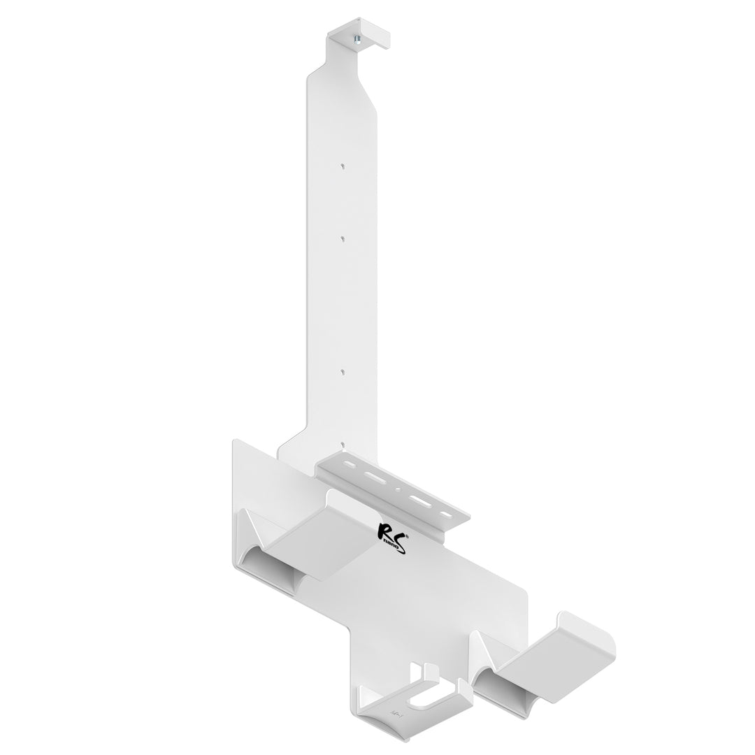 Soporte de pared blanco para consola Playstation 5 con soporte para pads, 10 kg máx., NanoRS RS181