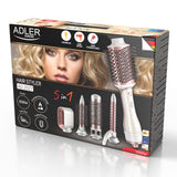 Modelador de caracóis Adler AD 2027, secador 5 em 1, 1200 W, 5 acessórios