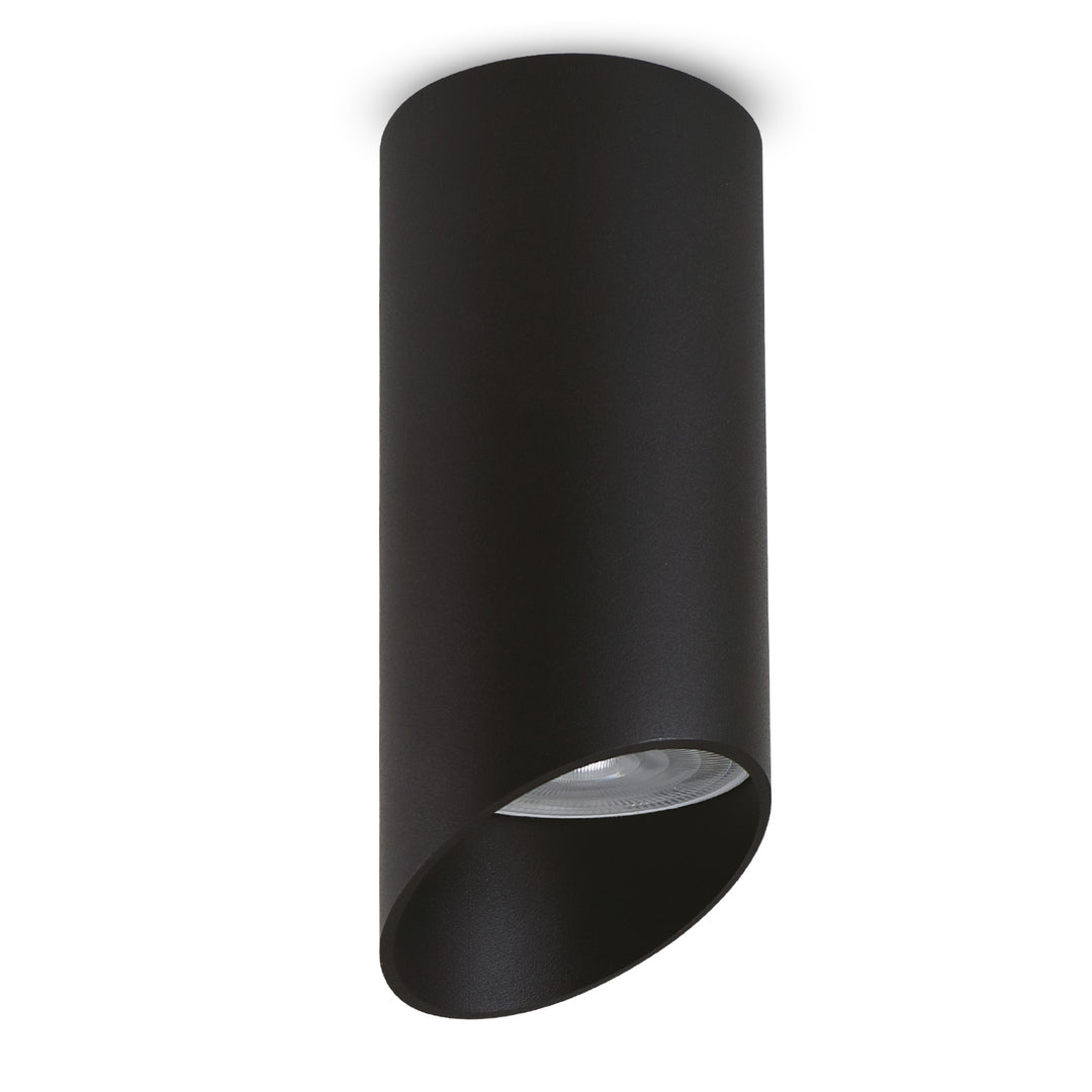 Maclean MCE360 B Candeeiro/tubo de montagem superficial, spot, redondo, alumínio, GU10, 55x130 mm, preto