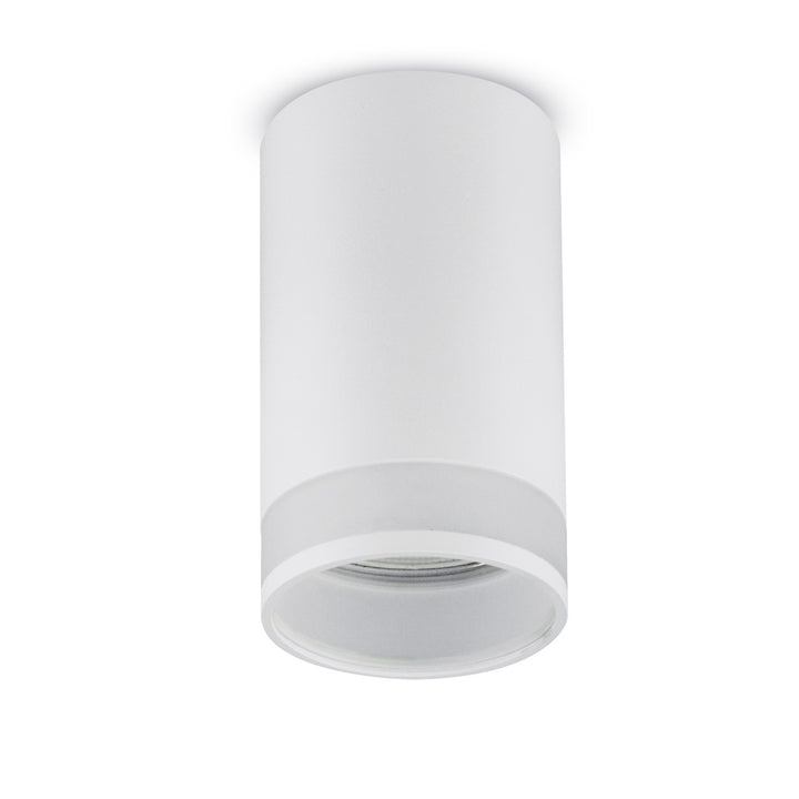 Maclean MCE361 W Candeeiro/tubo de montagem superficial, spot, redondo, alumínio, GU10, 55x105 mm, branco