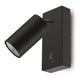 Maclean MCE369 B Aplique / luz de pared, spot, redondo, GU10, con interruptor, 55x100mm, Color negro