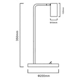 Candeeiro de mesa Maclean MCE370 B GU10, Spot, redondo, GU10, com interruptor, preto
