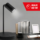 Candeeiro de mesa Maclean MCE370 B GU10, Spot, redondo, GU10, com interruptor, preto