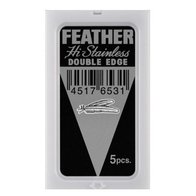 Lâminas de barbear Feather, aço inoxidável, 5 unidades, standard, 71-S