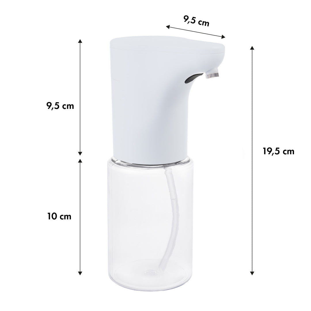 Dispensador automático ProMedix, recipiente dispensador para sabonetes líquidos, desinfetantes, 300 ml, 4 unidades AA, branco, PR-540 W