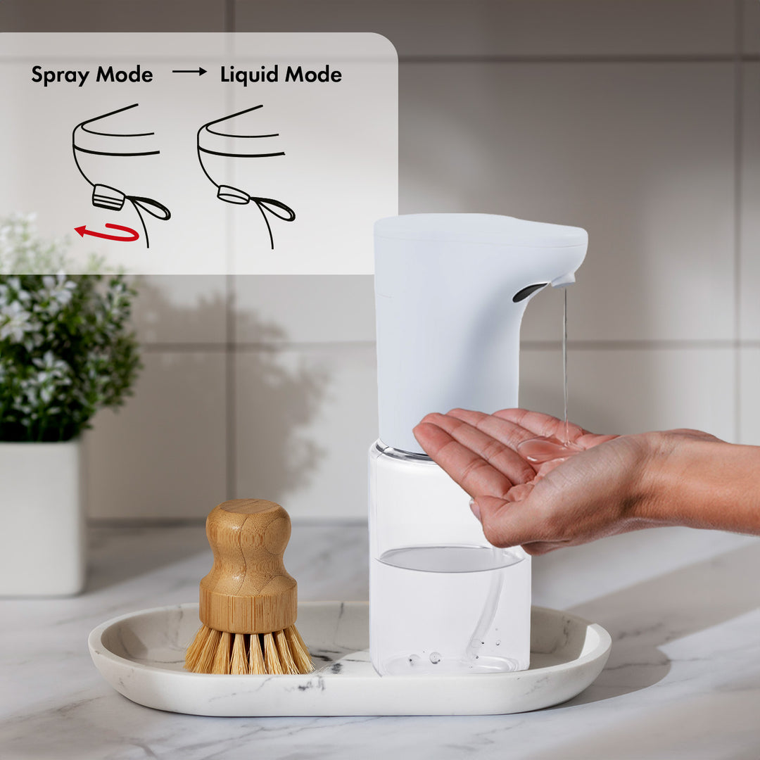 Dispensador automático ProMedix, recipiente dispensador para sabonetes líquidos, desinfetantes, 300 ml, 4 unidades AA, branco, PR-540 W