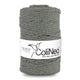 ColiNea Cordón de algodón con núcleo de algodón, Trenzado, 5 mm, 100 m, Color gris oscuro