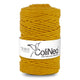 ColiNea Cordón de algodón con alma de algodón, Trenzado, 5mm, 100m, Color Mostaza