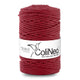 Cordão de algodão ColiNea com núcleo de algodão, entrançado, 5 mm, 100 m, cor grená
