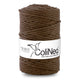 Cordão de algodão ColiNea com núcleo de algodão, entrançado, 5 mm, 100 m, castanho
