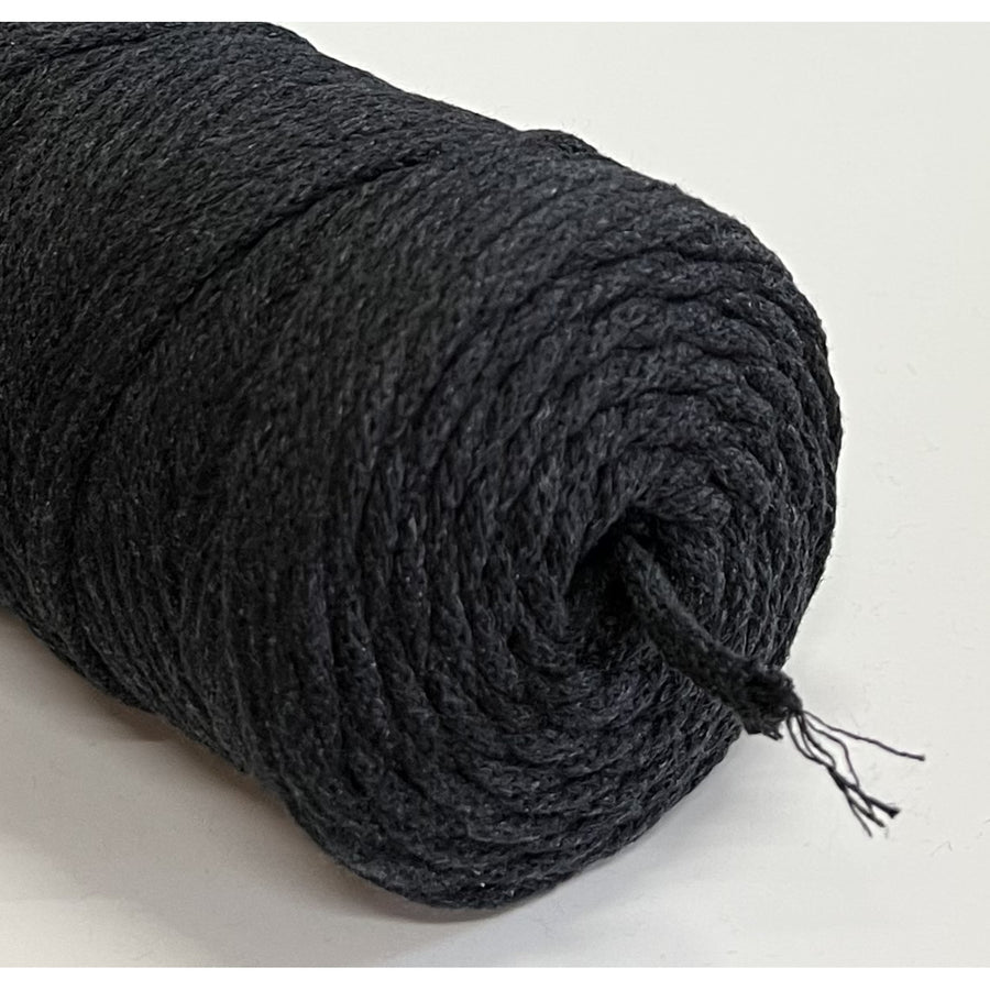 Cordão de algodão ColiNea com núcleo de algodão, entrançado, 5 mm, 100 m, cor antracite
