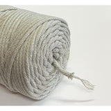 Cordão de algodão ColiNea com núcleo de algodão, entrançado, 5 mm, 200 m, verde azeitona