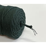 Cordão de algodão ColiNea com núcleo de algodão, entrançado, 5 mm, 200 m, verde garrafa