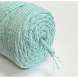 Cordão de algodão ColiNea com núcleo de algodão, entrançado, 3 mm, 100 m, cor Celadon