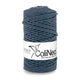 Cordão de algodão ColiNea com núcleo de algodão, entrançado, 3 mm, 100 m, cor de ganga