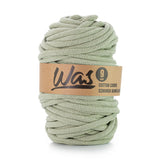 Cordão de algodão WAS com núcleo de poliéster, entrançado, 9 mm, 50 m, verde azeitona