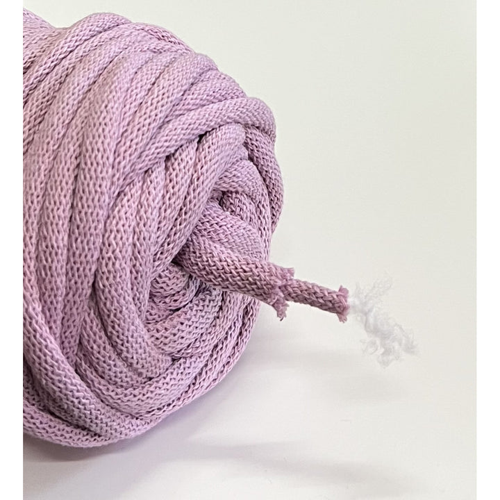 Cordão de algodão WAS com núcleo de poliéster, entrançado, 9 mm, 50 m, rosa sujo