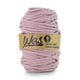 Cordão de algodão WAS com núcleo de poliéster, entrançado, 9 mm, 50 m, rosa sujo