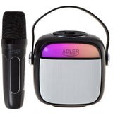 Altavoz inalámbrico Adler, con micrófono, para karaoke, Bluetooth, AD 1199 B